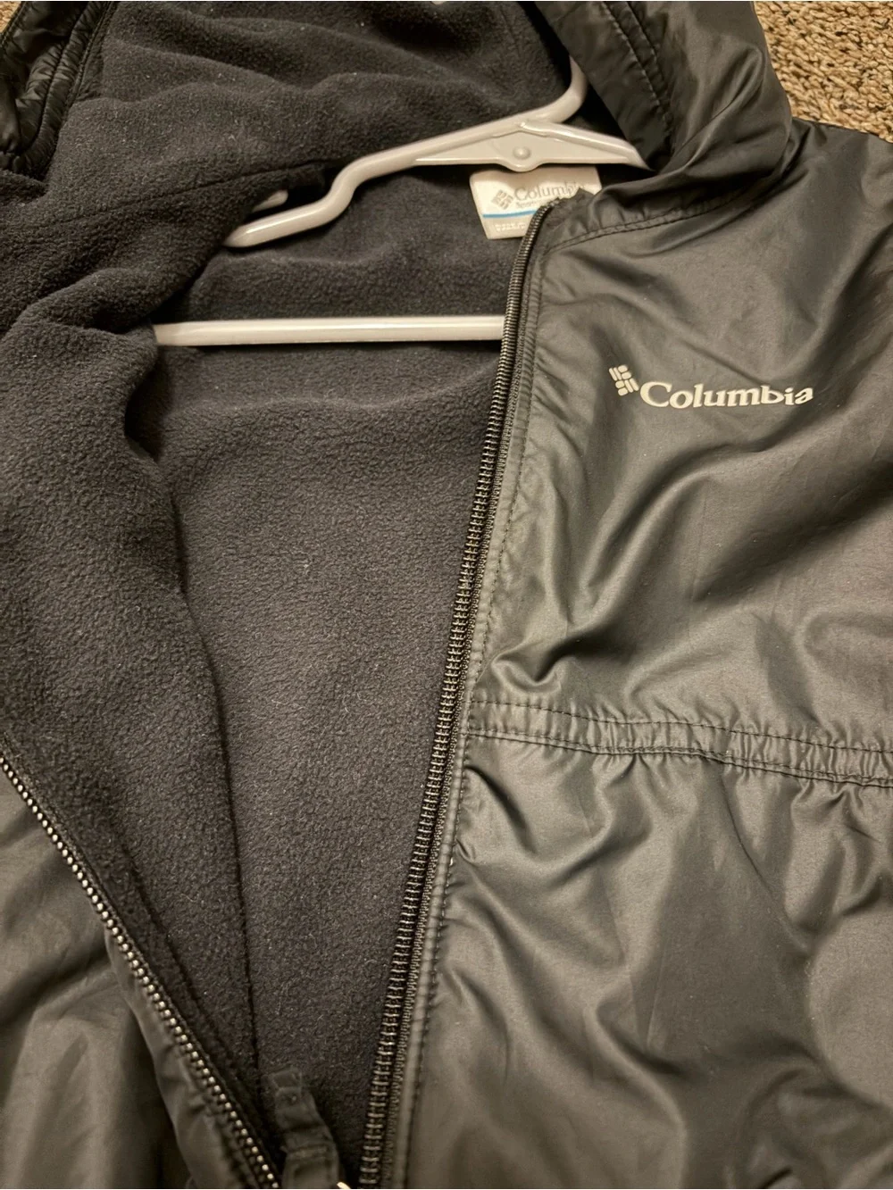 Columbia Toddler Black Fleece Lined Jacket